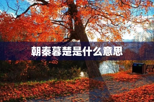 朝秦暮楚是什么意思 朝秦暮楚是什么意思