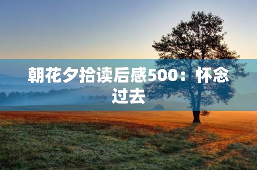朝花夕拾读后感500：怀念过去，珍惜当下