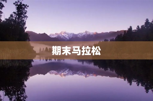 期末马拉松