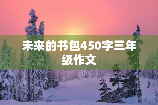 未来的书包450字三年级作文