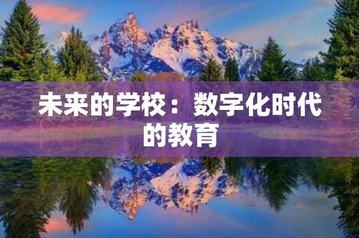 未来的学校：数字化时代的教育