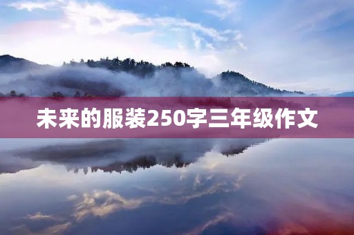未来的服装250字三年级作文