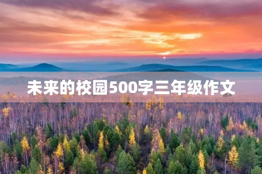未来的校园500字三年级作文