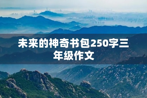 未来的神奇书包250字三年级作文
