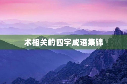 术相关的四字成语集锦