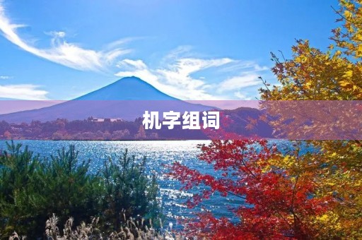 机字组词(机组词) 机字组词(机组词)