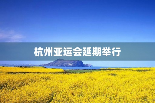 杭州亚运会延期举行(杭州亚运会延期举行真的吗)