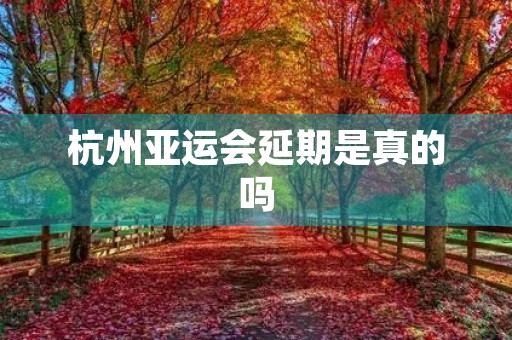 杭州亚运会延期是真的吗（杭州亚运会为期几天）