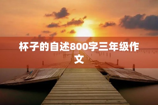 杯子的自述800字三年级作文