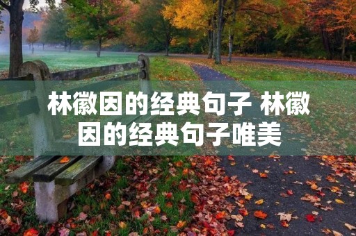 林徽因的经典句子 林徽因的经典句子唯美 林徽因的经典句子 林徽因的经典句子唯美