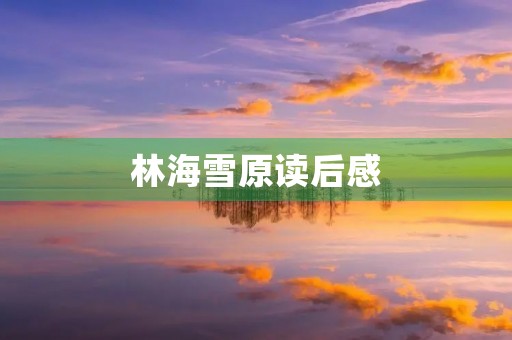 林海雪原读后感
