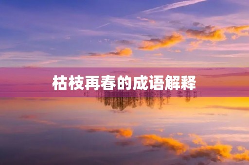 枯枝再春的成语解释 枯枝再春的成语解释