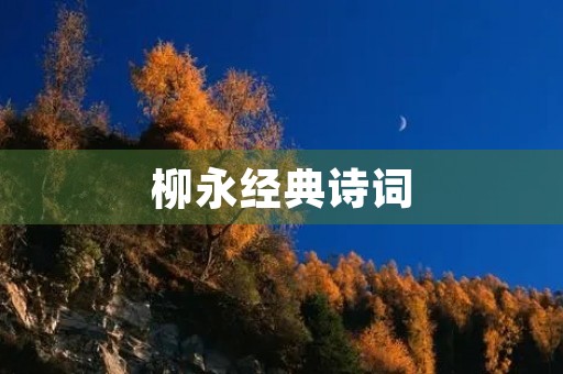 柳永经典诗词