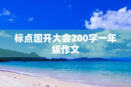 标点国开大会200字一年级作文 标点国开大会200字一年级作文