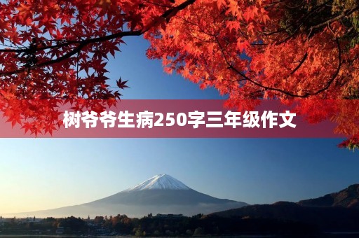 树爷爷生病250字三年级作文