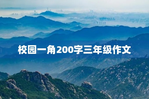 校园一角200字三年级作文