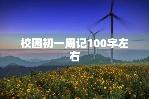 校园初一周记100字左右 校园初一周记100字左右