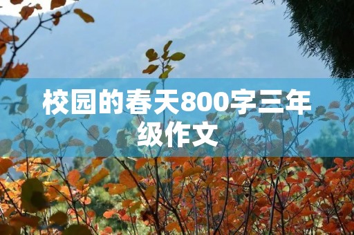 校园的春天800字三年级作文 校园的春天800字三年级作文