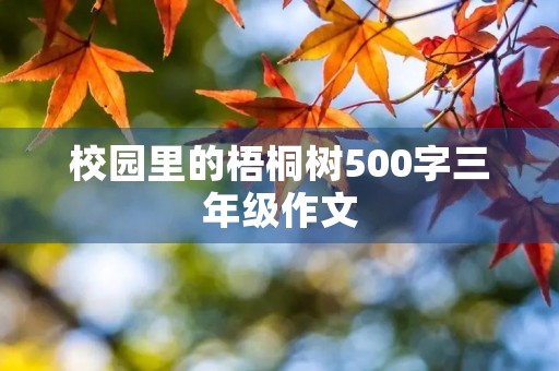 校园里的梧桐树500字三年级作文 校园里的梧桐树500字三年级作文