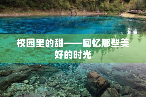校园里的甜——回忆那些美好的时光