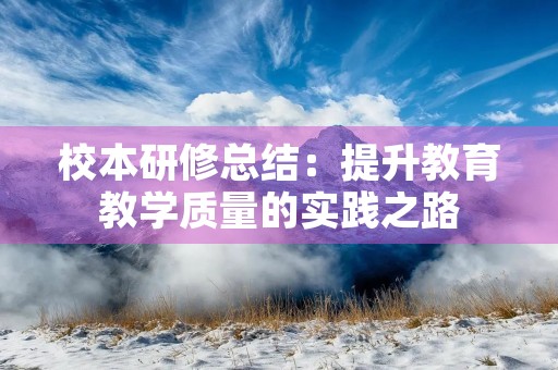 校本研修总结:提升教育教学质量的实践之路