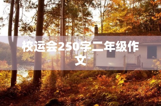 校运会250字二年级作文
