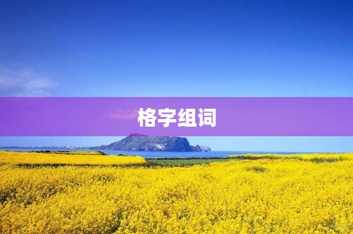 格字组词(格组词)