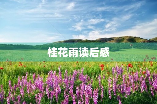 桂花雨读后感