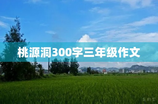 桃源洞300字三年级作文 桃源洞300字三年级作文