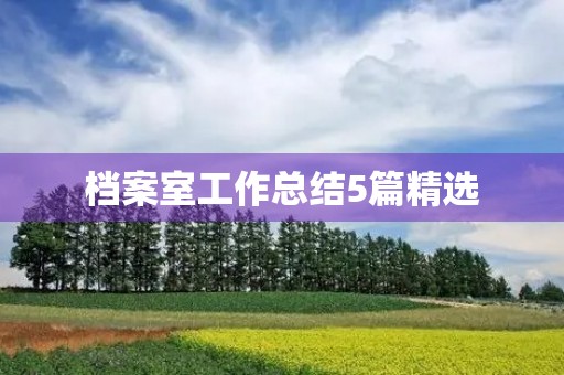 档案室工作总结5篇精选