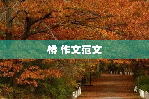桥 作文范文 桥 作文范文