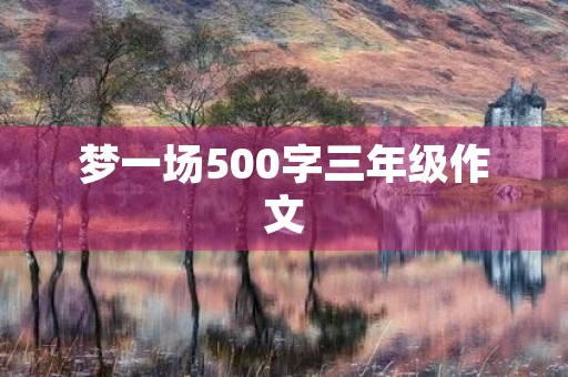 梦一场500字三年级作文