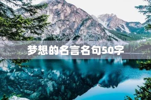 梦想的名言名句50字(梦想的名言名句50字左右)