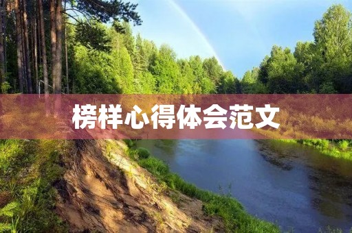 榜样心得体会范文