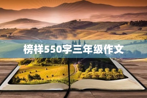 榜样550字三年级作文