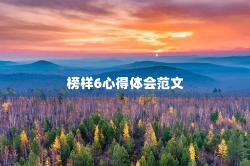 榜样6心得体会范文