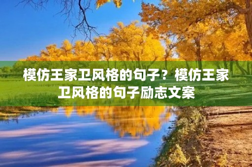 模仿王家卫风格的句子？模仿王家卫风格的句子励志文案