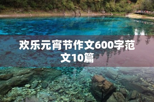 欢乐元宵节作文600字范文10篇 欢乐元宵节作文600字范文10篇
