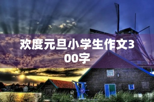 欢度元旦小学生作文300字