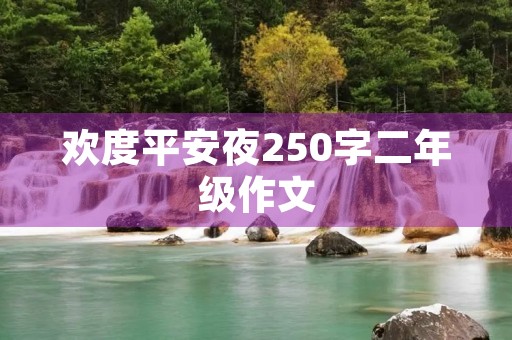 欢度平安夜250字二年级作文