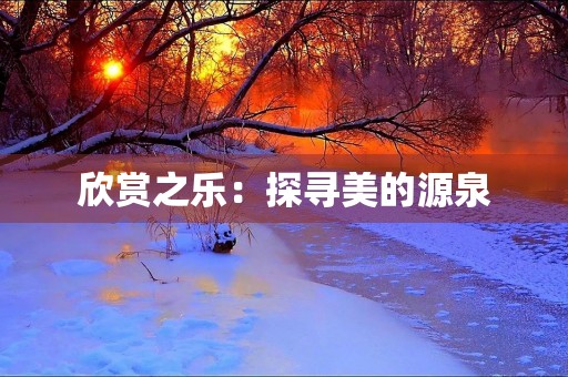 欣赏之乐：探寻美的源泉