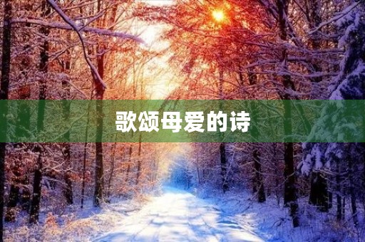歌颂母爱的诗,歌颂母爱的名言名句 歌颂母爱的诗,歌颂母爱的名言名句