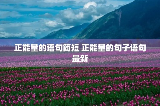 正能量的语句简短 正能量的句子语句最新 正能量的语句简短 正能量的句子语句最新