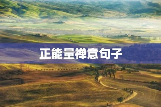 正能量禅意句子(正能量禅意句子简短)