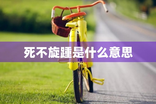 死不旋踵是什么意思 死不旋踵是什么意思