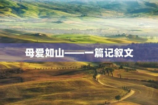 母爱如山——一篇记叙文 母爱如山——一篇记叙文