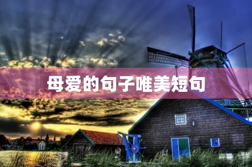 母爱的句子唯美短句，母爱的句子唯美短句100字