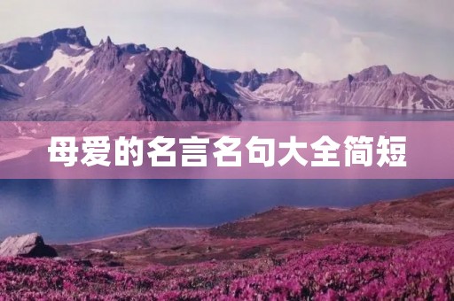 母爱的名言名句大全简短，10句母爱名言越短越好