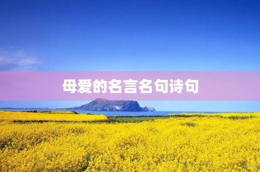 母爱的名言名句诗句，母爱的诗句名言有哪些