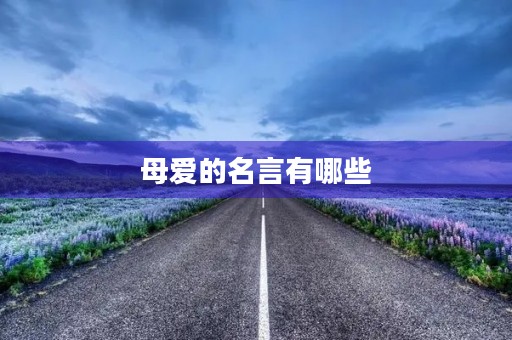 母爱的名言有哪些,歌颂母爱的名言有哪些 母爱的名言有哪些,歌颂母爱的名言有哪些